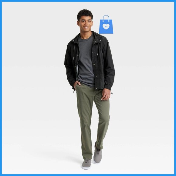 Medium - Mens Elevated Rain Coat - Goodfellow Co - Black - Picture 2 of 7